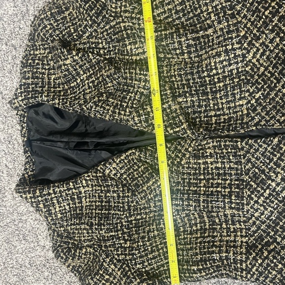 Vintage Rafaella Tweed Jacket Boucle Blazer Wool Blend Ruffle Collar EUC Y2K - Picture 7 of 8